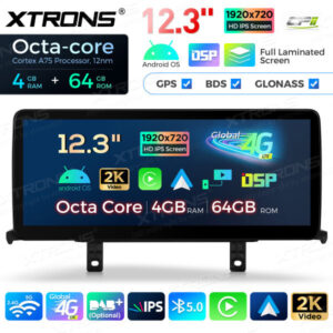 QLB22EVB12NER 12,3 Zoll Octa Core 4 + 64 GB Global 4G LTE Android Autoradio Multimedia-Player mit vollständig laminiertem Bil
