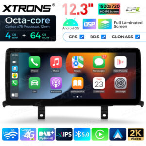 QLB22EVB12NER 12,3 Zoll Octa Core 4 + 64 GB Global 4G LTE Android Autoradio Multimedia-Player mit vollständig laminiertem Bil