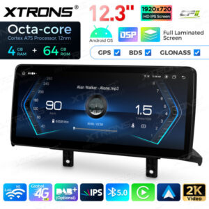 QLB22EVB12NER 12,3 Zoll Octa Core 4 + 64 GB Global 4G LTE Android Autoradio Multimedia-Player mit vollständig laminiertem Bil