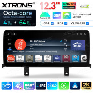 QLB22EVB1NEL 12,3 Zoll Octa Core 4 + 64 GB Global 4G LTE Android Autoradio Multimedia-Player mit vollständig laminiertem Bild
