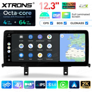 QLB22NB12NER 12,3 Zoll Octa Core 4 + 64 GB Global 4G LTE Android Autoradio Multimedia-Player mit vollständig laminiertem Bild