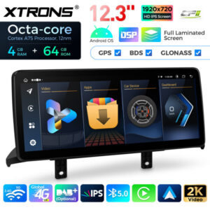 QLB22NB12NER 12,3 Zoll Octa Core 4 + 64 GB Global 4G LTE Android Autoradio Multimedia-Player mit vollständig laminiertem Bild