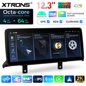 QLB22NB12NER 12,3 Zoll Octa Core 4 + 64 GB Global 4G LTE Android Autoradio Multimedia-Player mit vollständig laminiertem Bild