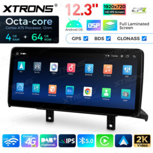 QLB22NB12NER 12,3 Zoll Octa Core 4 + 64 GB Global 4G LTE Android Autoradio Multimedia-Player mit vollständig laminiertem Bild