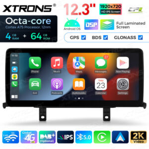 12,3 Zoll Octa Core 4 + 64 GB Global 4G LTE Android Autoradio Multimedia-Player mit vollständig laminiertem Bildschirm für BM