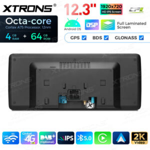 12,3 Zoll Octa Core 4 + 64 GB Global 4G LTE Android Autoradio Multimedia-Player mit vollständig laminiertem Bildschirm für BM