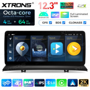 QLB22X3UNL 12,3 Zoll Octa Core 4 + 64 GB Global 4G LTE Android Autoradio Multimedia-Player mit vollständig laminiertem Bildschirm für BMW X3 E83 ohne Werksbildschirm LHD