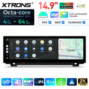QLB42FVNB 14,9 Zoll Octa Core 4 + 64 GB Global 4G LTE Android Autoradio Multimedia Player mit vollständig laminiertem 2K IPS-