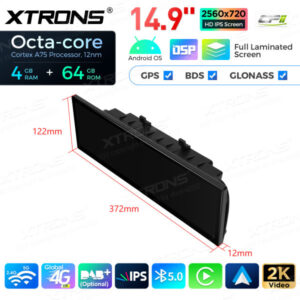 QLB42FVNB 14,9 Zoll Octa Core 4 + 64 GB Global 4G LTE Android Autoradio Multimedia Player mit vollständig laminiertem 2K IPS-