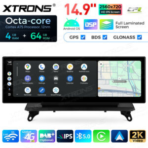 QLB42X5CCL 14,9 Zoll Octa Core 4 + 64 GB Global 4G LTE Android Autoradio Multimedia Player mit vollständig laminiertem 2K IPS
