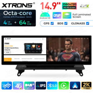 QLB42X5CCL 14,9 Zoll Octa Core 4 + 64 GB Global 4G LTE Android Autoradio Multimedia Player mit vollständig laminiertem 2K IPS