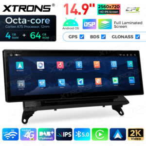 QLB42X5CIL 14,9 Zoll Octa Core 4 + 64 GB Global 4G LTE Android Autoradio Multimedia-Player mit vollständig laminiertem 2K IPS