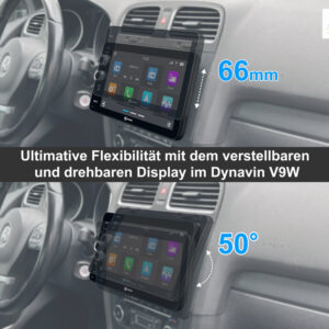Alternative view of D9-V9W Premium Flex 160 GB Android Autoradio für VW Golf 6, Golf 5 Plus, Tiguan mit 4 x 100W Class-D Verstärker, 9 Zoll Display (hochauflösend), Inkl. Head-up-Display, Apple CarPlay und Android Auto (Kopie)