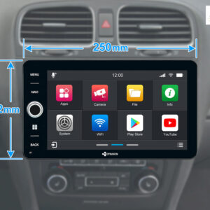 D9-V9W Premium 192 GB Android Autoradio für VW Golf 6, Golf 5 Plus, Tiguan mit 4 x 100W Class-D Verstärker, 9 Zoll Display (hochauflösend), Inkl. Head-up-Display, Apple CarPlay und Android Auto – Bild 4