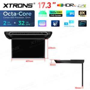 CM171AM 17,3-Zoll-Elektromotor-Octa-Core-Android-Auto-TV-Flip-Down-Monitor mit FHD-Bildschirm – Bild 10