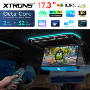 CM171AM 17,3-Zoll-Elektromotor-Octa-Core-Android-Auto-TV-Flip-Down-Monitor mit FHD-Bildschirm – Bild 3