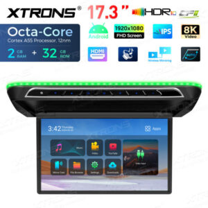 CM171AM 17,3-Zoll-Elektromotor-Octa-Core-Android-Auto-TV-Flip-Down-Monitor mit FHD-Bildschirm