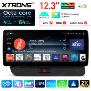 QLA22UHA12Q5L 12,3 Zoll Octa Core 4 + 64 GB Global 4G LTE Android Autoradio Multimedia-Player mit vollständig laminiertem 2K IPS-Bildschirm für Audi Q5 (2009-2017) LHD – Bild 10