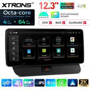 QLA22UHA12Q5L 12,3 Zoll Octa Core 4 + 64 GB Global 4G LTE Android Autoradio Multimedia-Player mit vollständig laminiertem 2K IPS-Bildschirm für Audi Q5 (2009-2017) LHD – Bild 12