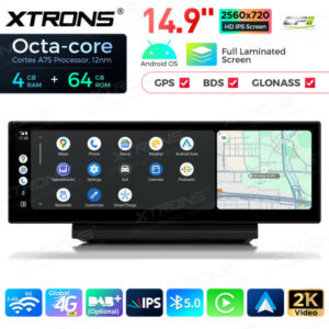 QLA42A6L 14,9 Zoll Octa Core 4 + 64 GB Global 4G LTE Android Autoradio Multimedia-Player mit vollständig laminiertem 2K IPS-B