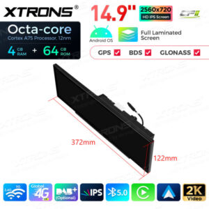 QLA42A6L 14,9 Zoll Octa Core 4 + 64 GB Global 4G LTE Android Autoradio Multimedia-Player mit vollständig laminiertem 2K IPS-B
