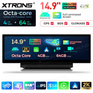 QLA42A6NL 14,9 Zoll Octa Core 4 + 64 GB Global 4G LTE Android Autoradio Multimedia-Player mit vollständig laminiertem 2K IPS-