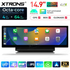 QLA42A6NL 14,9 Zoll Octa Core 4 + 64 GB Global 4G LTE Android Autoradio Multimedia-Player mit vollständig laminiertem 2K IPS-
