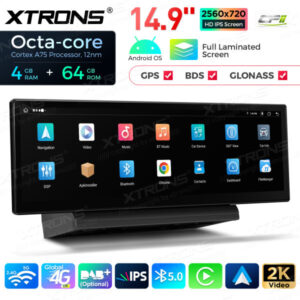 QLA42A6NL 14,9 Zoll Octa Core 4 + 64 GB Global 4G LTE Android Autoradio Multimedia-Player mit vollständig laminiertem 2K IPS-