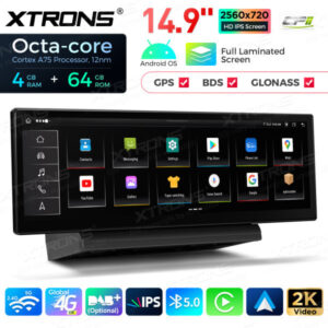 QLA42A6NL 14,9 Zoll Octa Core 4 + 64 GB Global 4G LTE Android Autoradio Multimedia-Player mit vollständig laminiertem 2K IPS-