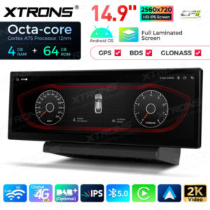 QLA42A6NL 14,9 Zoll Octa Core 4 + 64 GB Global 4G LTE Android Autoradio Multimedia-Player mit vollständig laminiertem 2K IPS-