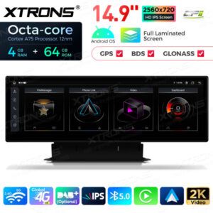 QLA42Q5NL 14,9 Zoll Octa Core 4 + 64 GB Global 4G LTE Android Autoradio Multimedia Player mit vollständig laminiertem 2K IPS-Bildschirm für Audi Q5 SQ5 (2017-2020) mit MIB2-System Lenkrad Links – Bild 5