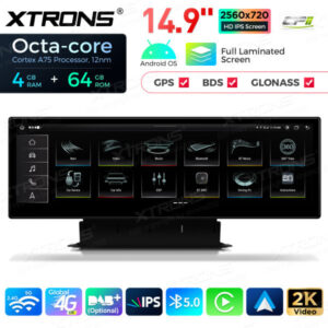 QLA42Q5NL 14,9 Zoll Octa Core 4 + 64 GB Global 4G LTE Android Autoradio Multimedia Player mit vollständig laminiertem 2K IPS-Bildschirm für Audi Q5 SQ5 (2017-2020) mit MIB2-System Lenkrad Links – Bild 6