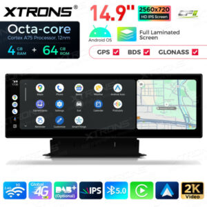 QLA42Q5NL 14,9 Zoll Octa Core 4 + 64 GB Global 4G LTE Android Autoradio Multimedia Player mit vollständig laminiertem 2K IPS-Bildschirm für Audi Q5 SQ5 (2017-2020) mit MIB2-System Lenkrad Links – Bild 9