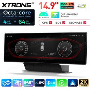 QLA42Q5NL 14,9 Zoll Octa Core 4 + 64 GB Global 4G LTE Android Autoradio Multimedia Player mit vollständig laminiertem 2K IPS-Bildschirm für Audi Q5 SQ5 (2017-2020) mit MIB2-System Lenkrad Links – Bild 14