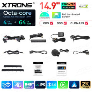 QLA42Q5NL 14,9 Zoll Octa Core 4 + 64 GB Global 4G LTE Android Autoradio Multimedia Player mit vollständig laminiertem 2K IPS-Bildschirm für Audi Q5 SQ5 (2017-2020) mit MIB2-System Lenkrad Links – Bild 17
