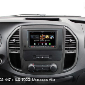 Alpine KIT-702-447 Einbauset mit CAN-Bus Interface und Unterstützung der Lenkradfernbedienung & Kombiinstrument-Anzeige für Mercedes Vito (447)