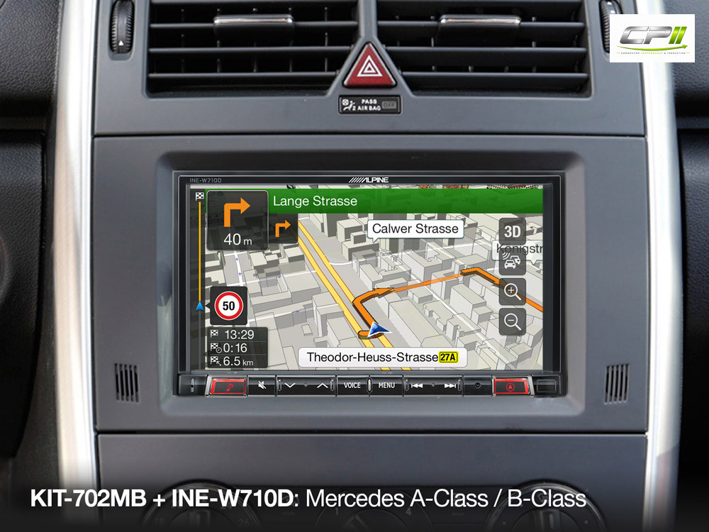 Alpine KIT-702MB Einbauset mit CAN-Bus Interface und Unterstützung der Lenkradfernbedienung & Kombiinstrument-Anzeige für Mercedes Sprinter (906) u. w. – Bild 3