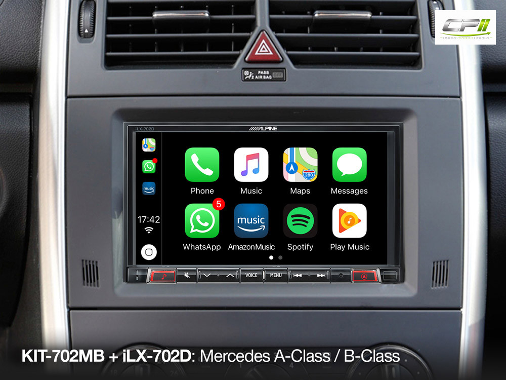 Alpine KIT-702MB Einbauset mit CAN-Bus Interface und Unterstützung der Lenkradfernbedienung & Kombiinstrument-Anzeige für Mercedes Sprinter (906) u. w. – Bild 6