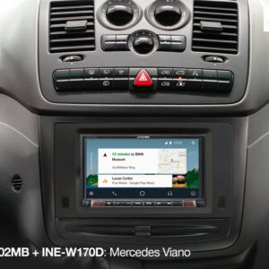Alpine KIT-702MB Einbauset mit CAN-Bus Interface und Unterstützung der Lenkradfernbedienung & Kombiinstrument-Anzeige für Mercedes Sprinter (906) u. w.