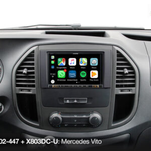 Alpine KIT-802-447 Einbauset mit CAN-Bus Interface und Unterstützung der Lenkradfernbedienung & Kombiinstrument-Anzeige für Mercedes Vito (447)