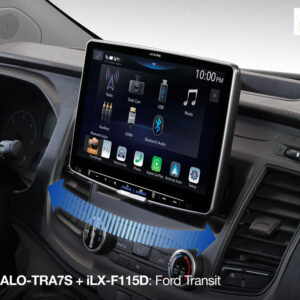 Alternative view of Alpine KIT-HALO-TRA7S Schwenkbares Einbauset für Ford Transit Custom, passend für 1-DIN Öffnung zum Einbau eines Alpine 1-DIN Halo Autoradios