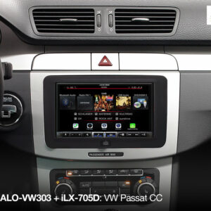 Alpine KIT-HALO-VW303 1-DIN Alpine Halo und 2-DIN Einbauset mit CAN zu UART-Interface für VW Plattform (MIB-PQ - Seat, Skoda und Volkswagen) – Bild 5