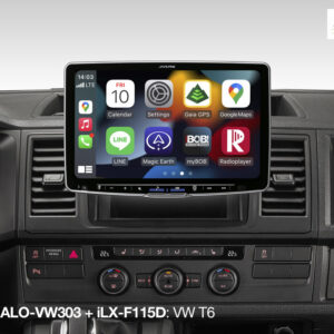 Alpine KIT-HALO-VW303 1-DIN Alpine Halo und 2-DIN Einbauset mit CAN zu UART-Interface für VW Plattform (MIB-PQ - Seat, Skoda und Volkswagen) Abverkauf