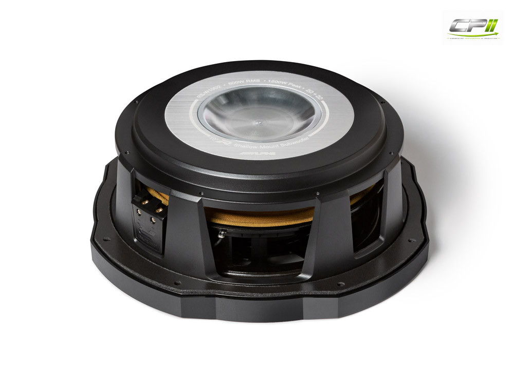 Alpine RS-W10D2 25 cm (10-Zoll) R-Series Shallow Subwoofer mit 2 Ohm Doppel-Schwingspule – RS-W10D2-04 CPII