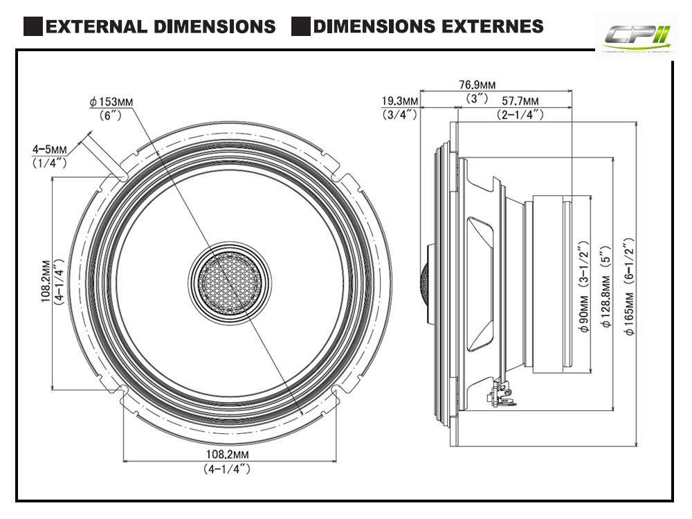 Alpine S2-S65 S-Series 16,5cm (6,5-Zoll) Coaxial 2-Wege Koaxial-Lautsprechersystem – S2-S65-05 CPII