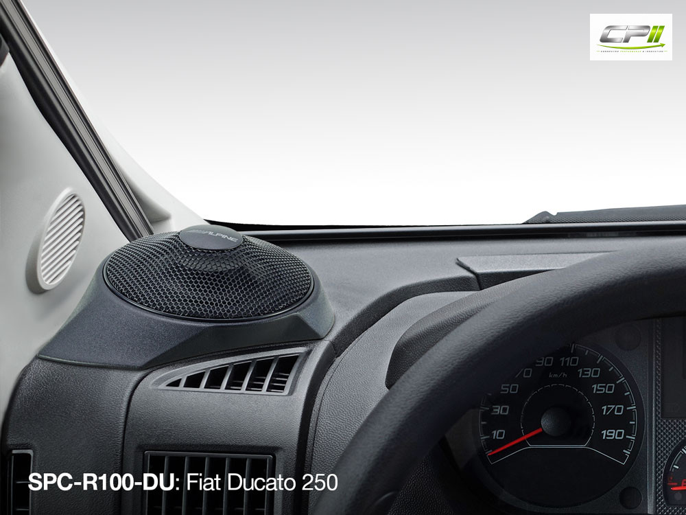 Alpine SPC-R100-DU Stage 1: Das Companion Ensemble mit 12 cm Radial On-Dash Breitbandlautsprecher für Fiat Ducato 3 – Bild 2