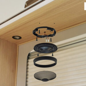 Alpine SPC-R100S 12 cm Universal Radial Lautsprecher für Reisemobil-Wohnbereiche. 180 Watt Spitzenbelastbarkeit, 45 Watt RMS, nur 45 mm Aufbauhöhe – Bild 3