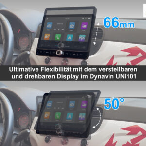 Alternative view of D9-UNI101 Premium Flex 160 GB 10,1-Zoll 1 DIN Universal Android Autoradio mit 4 x 100W Class-D Verstärker, Inkl. Head-up-Display, Apple CarPlay und Android Auto