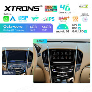IA84KDLK 8-Zoll-Motorisiertes Frontplatten-Aufbewahrungsfach Stereo Android Car Multimedia Player mit 1280x720 HD-Bildschirm Individuelle Passform für Cadillac – Bild 4