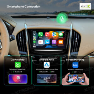 Alternative view of IA84KDLK 8-Zoll-Motorisiertes Frontplatten-Aufbewahrungsfach Stereo Android Car Multimedia Player mit 1280x720 HD-Bildschirm Individuelle Passform für Cadillac